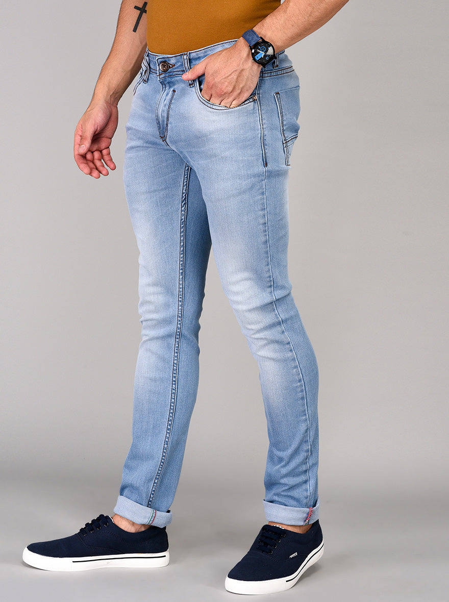 Greenfibre Sky Blue Slim Fit Jeans