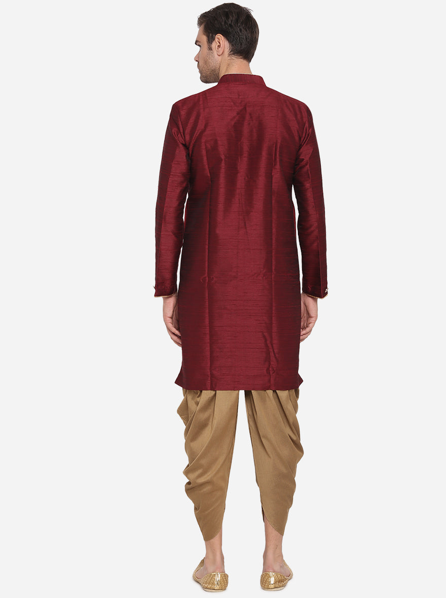 Maroon Semi Indowestern | Azania