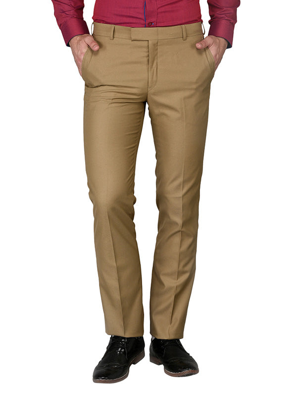 Greenfibre Khaki Slim Fit Formal Trouser