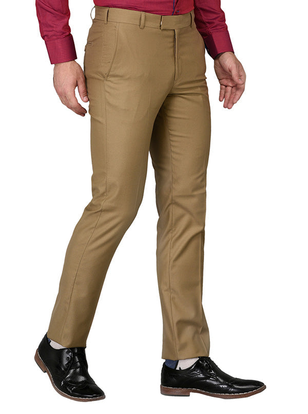 Greenfibre Khaki Slim Fit Formal Trouser