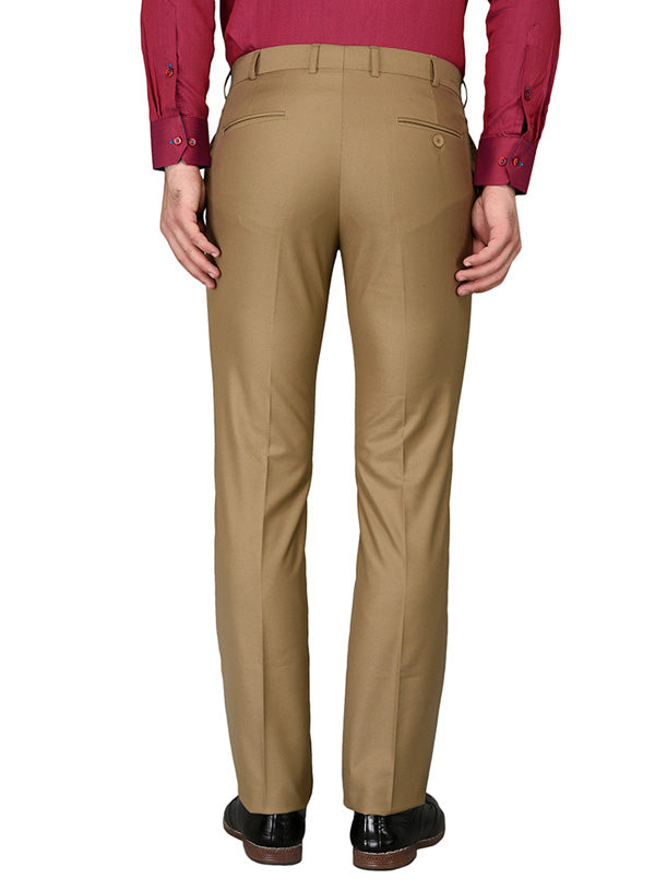 Greenfibre Khaki Slim Fit Formal Trouser