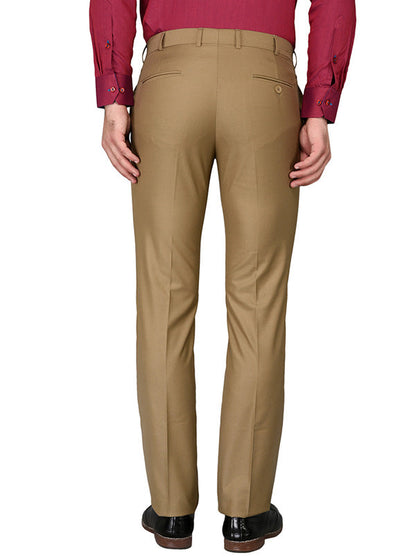 Greenfibre Khaki Slim Fit Formal Trouser