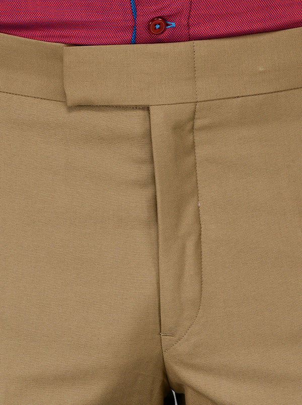 Greenfibre Khaki Slim Fit Formal Trouser