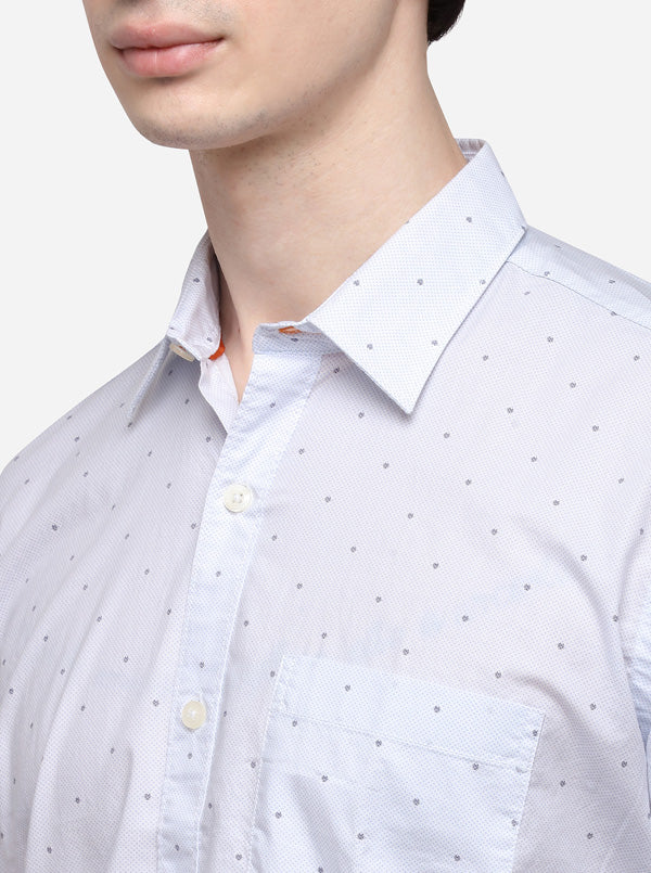 Sky Smart Fit Printed Casual Shirt | Greenfibre