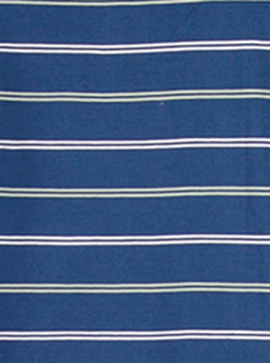 Navy Blue Striped Slim Fit Polo T-Shirt | JB Sport