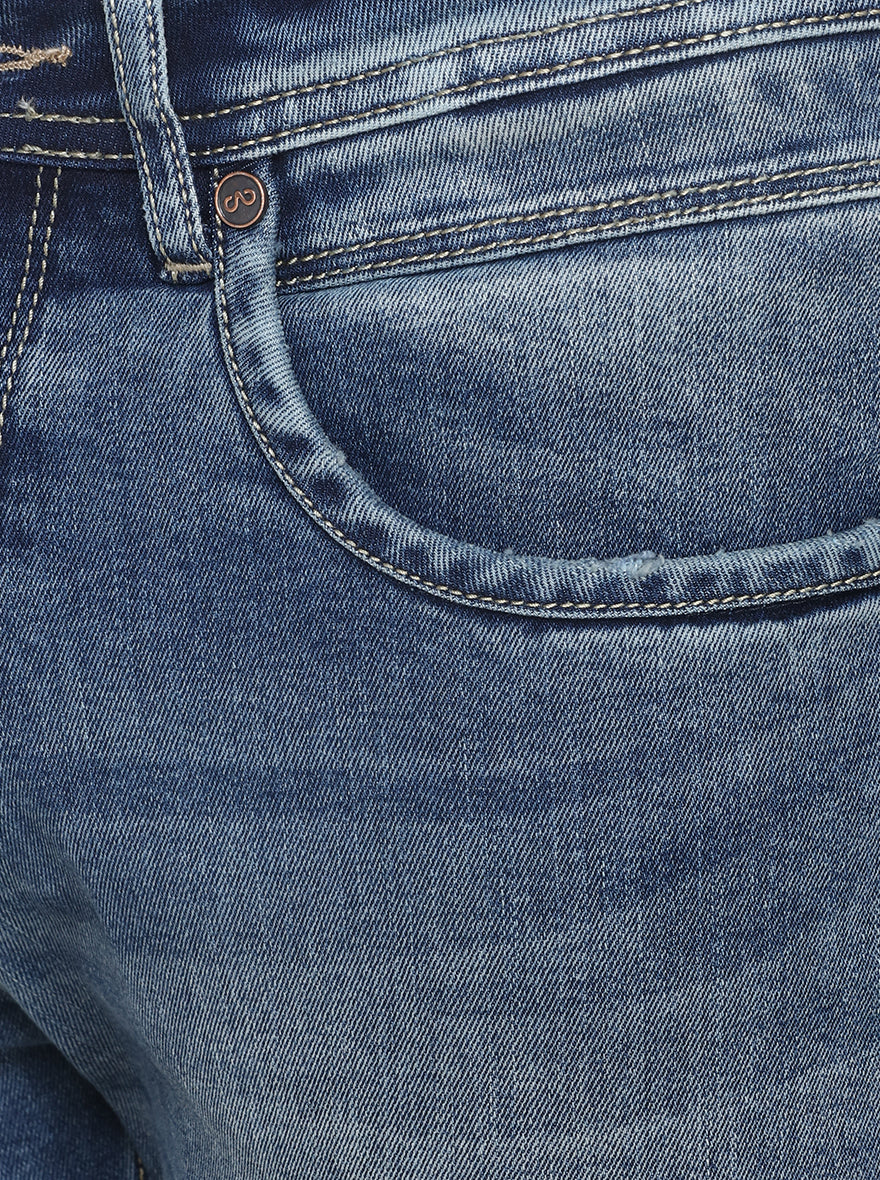 Mid Blue Washed Slim Fit Jeans | JadeBlue Sport