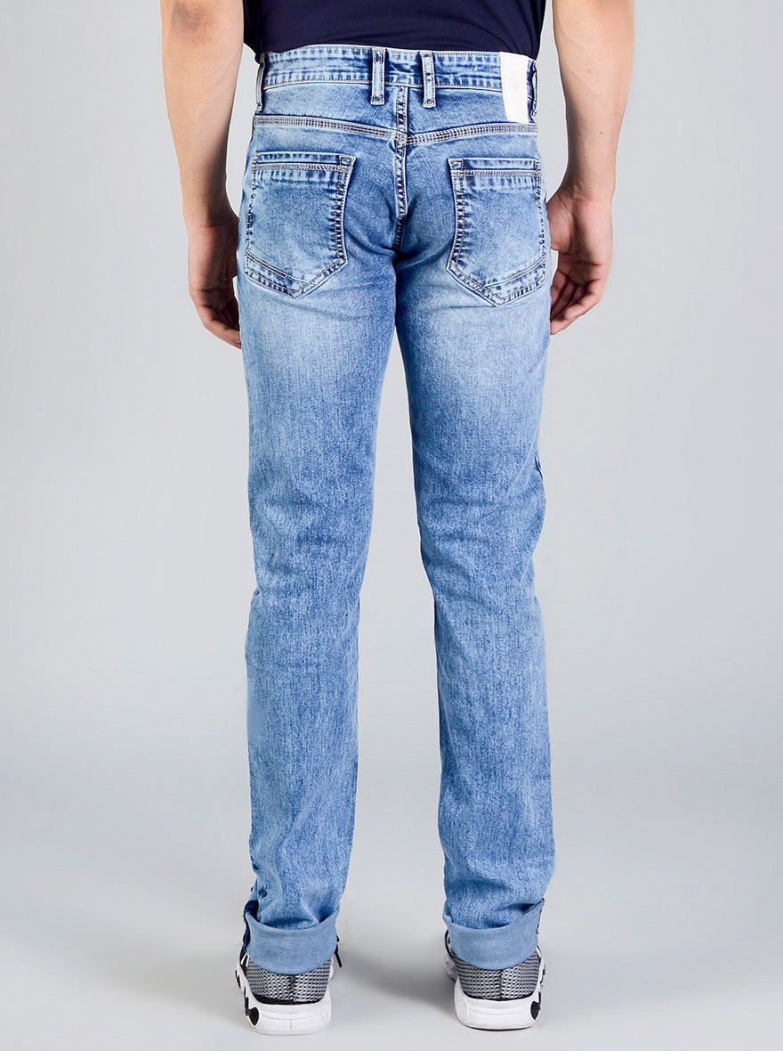 Copen Blue Washed Slim Fit Jeans | JB Sport