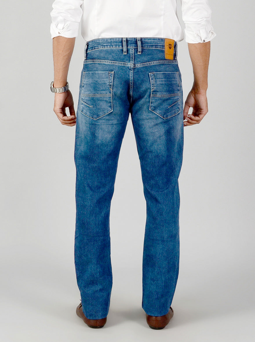 Ink Blue Washed Slim Fit Jeans | JB Sport