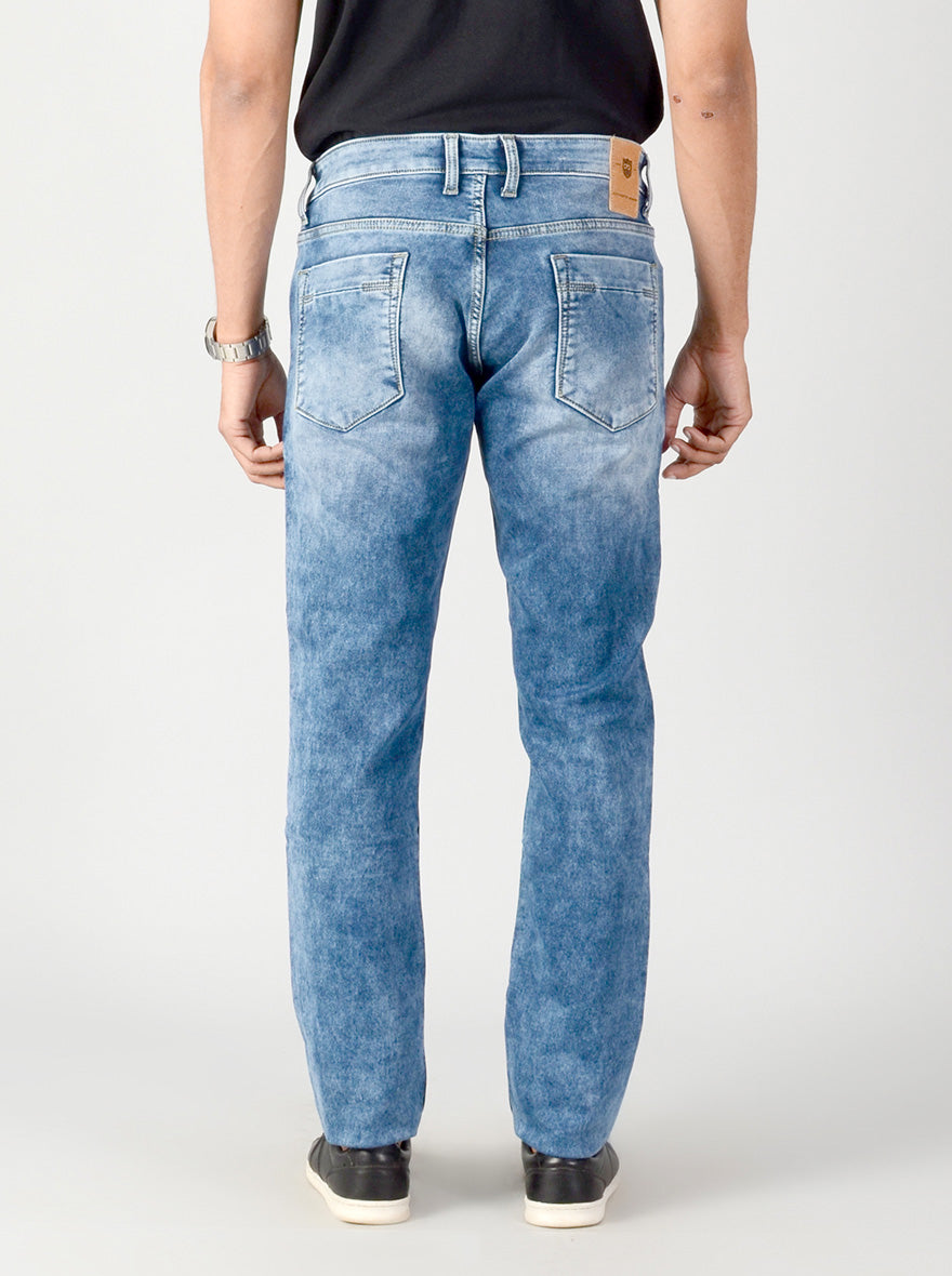 Blue Washed Slim Fit Jeans | JB Sport