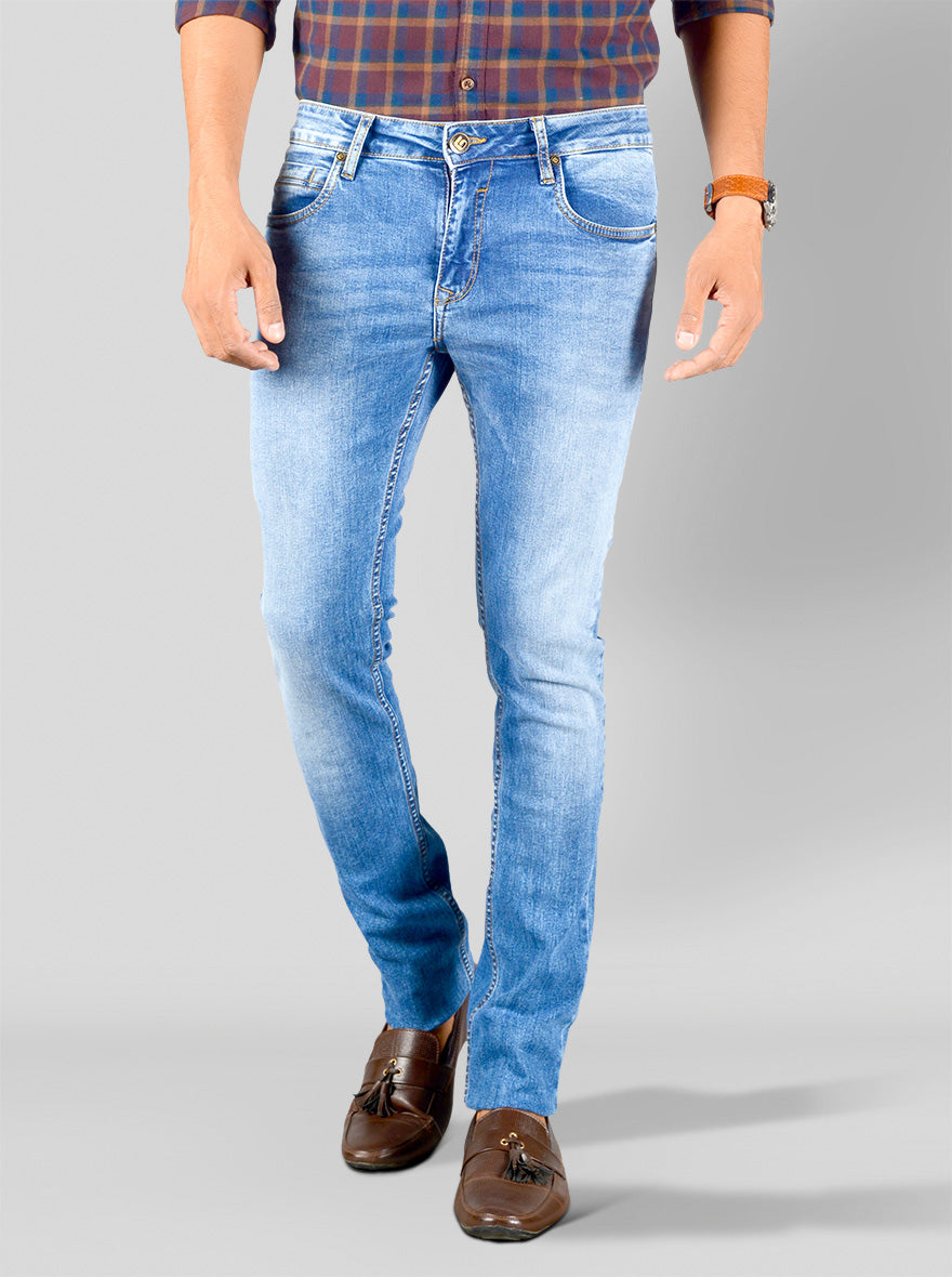 Mediterranian Blue Slim Fit Jeans | Greenfibre