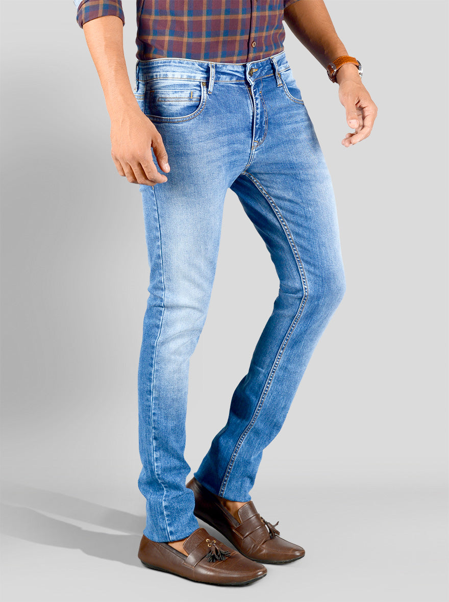 Mediterranian Blue Slim Fit Jeans | Greenfibre