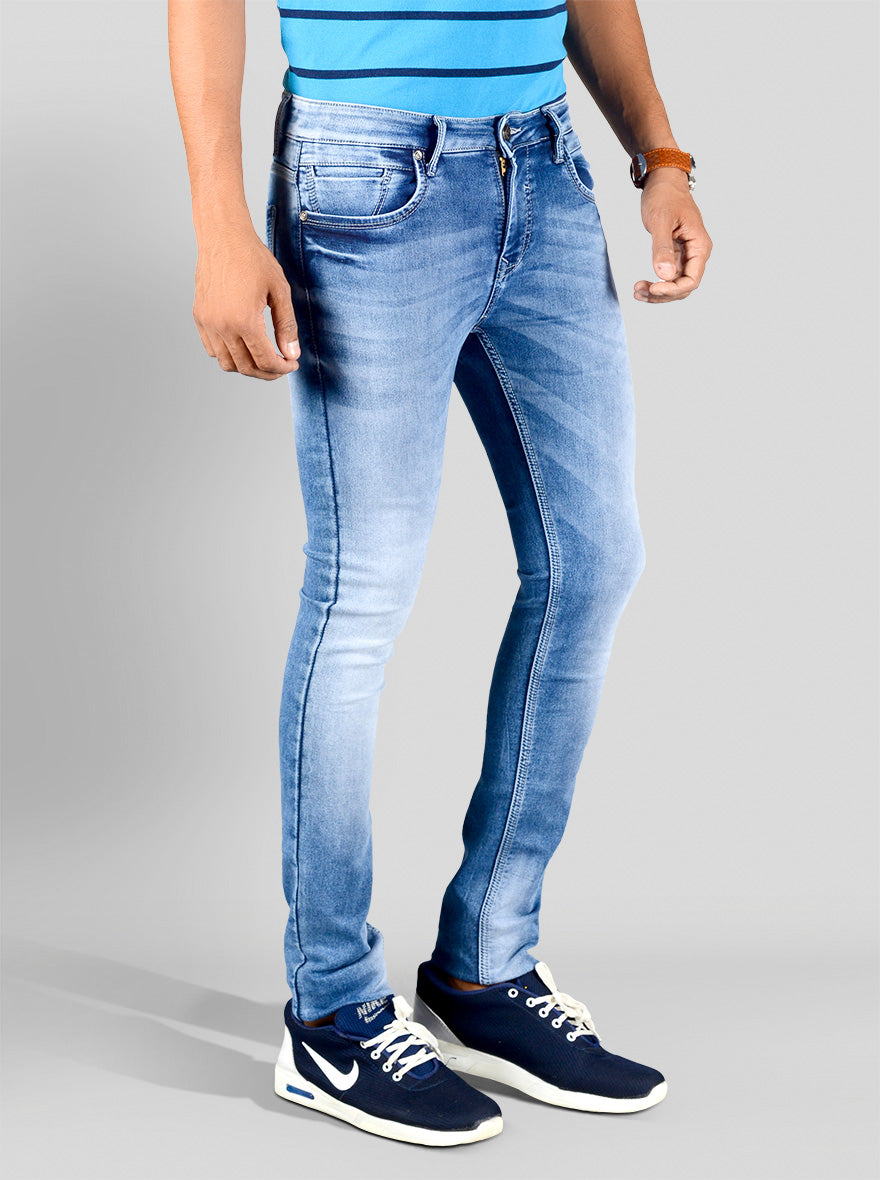 Light Blue Slim Fit Jeans | Greenfibre