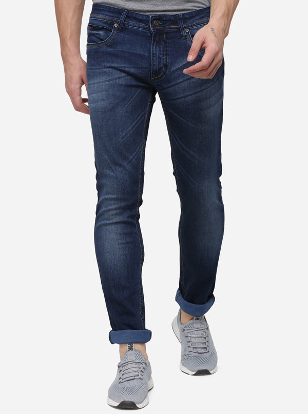 Ash Blue Narrow Fit Solid Jeans | Greenfibre