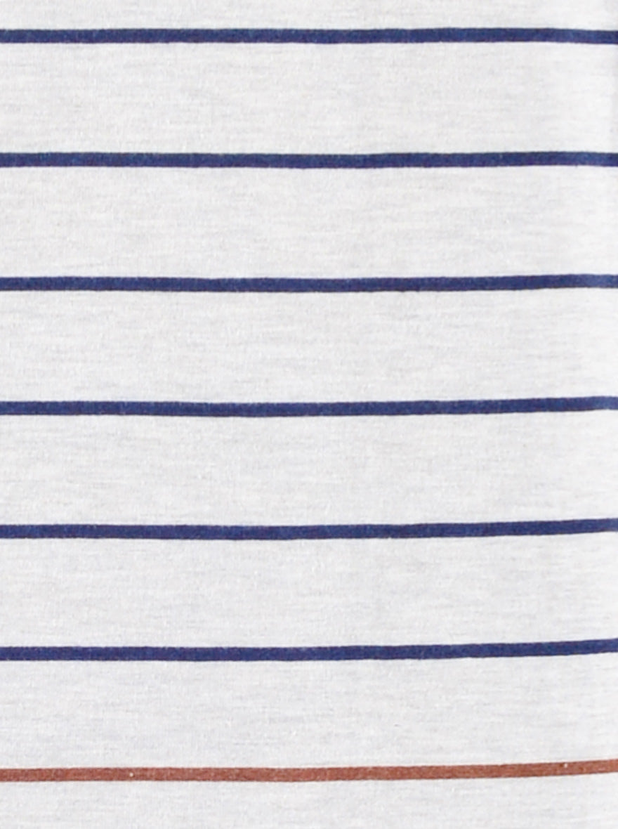 Glacier Grey Striped Slim Fit Polo T-shirt | Greenfibre