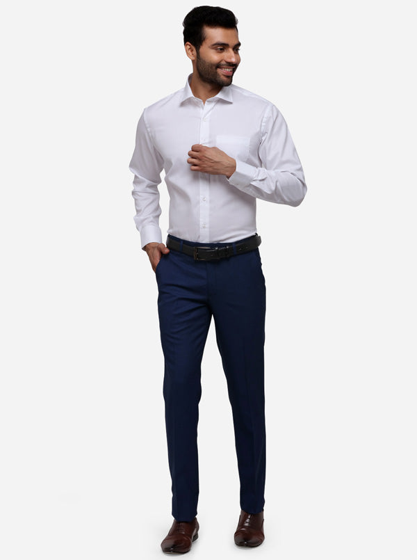 White Solid Regular Fit Formal Shirt | JadeBlue