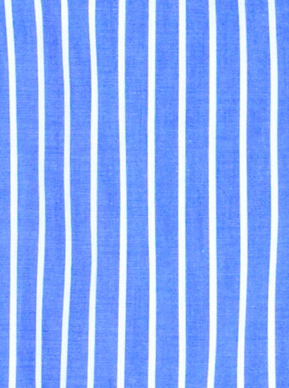 Steel Blue & White Striped Regular Fit Formal Shirt | JadeBlue