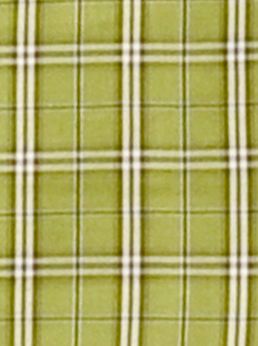 Spinach Green Checked Smart Fit Casual Shirt | Greenfibre