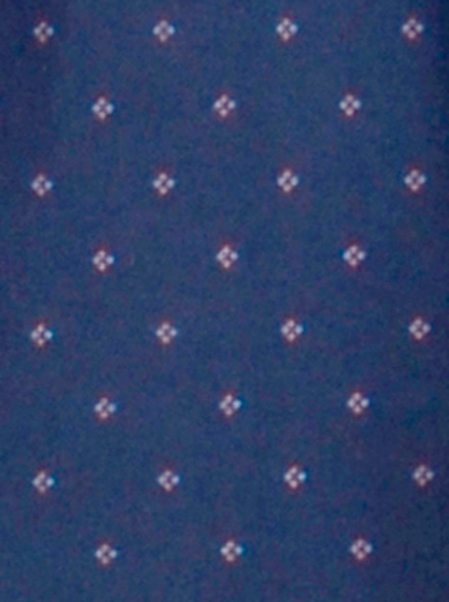 Dark Blue Dotted Slim Fit Polo T-shirt | JB Sport