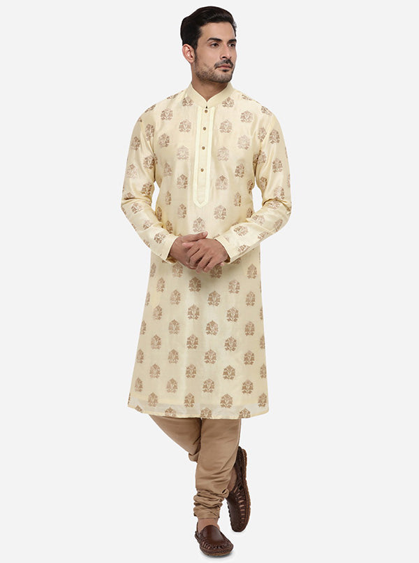 Ivory & Golden Kurta Set | Siddhesh Chauhan