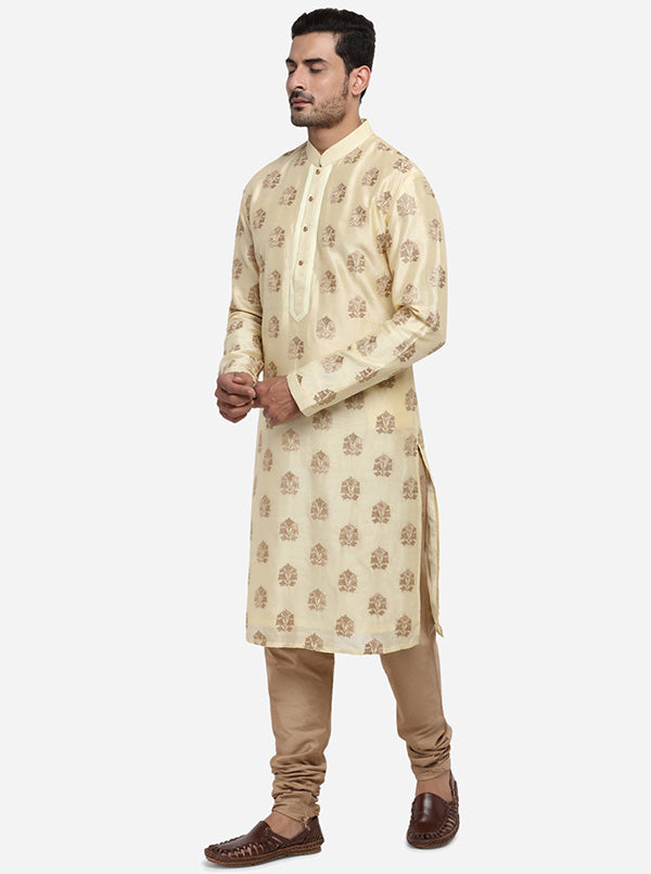 Ivory & Golden Kurta Set | Siddhesh Chauhan