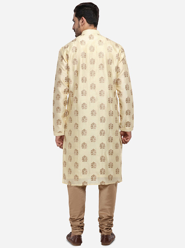 Ivory & Golden Kurta Set | Siddhesh Chauhan