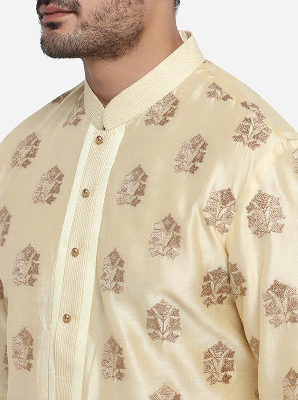 Ivory & Golden Kurta Set | Siddhesh Chauhan