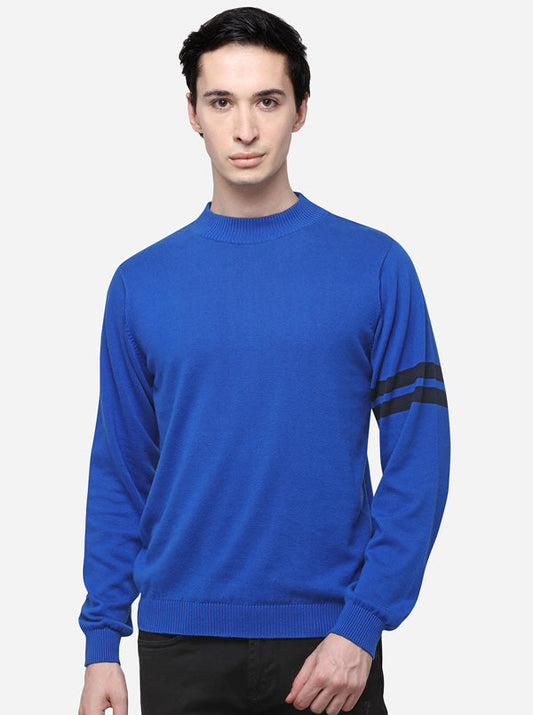 Cobalt Blue Slim Fit Solid T-Shirt | JB Sport
