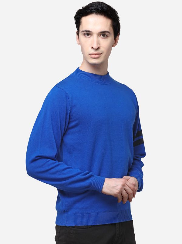 Cobalt Blue Slim Fit Solid T-Shirt | JB Sport