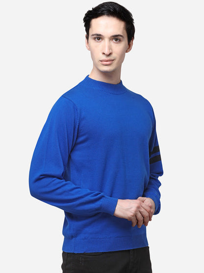 Cobalt Blue Slim Fit Solid T-Shirt | JB Sport
