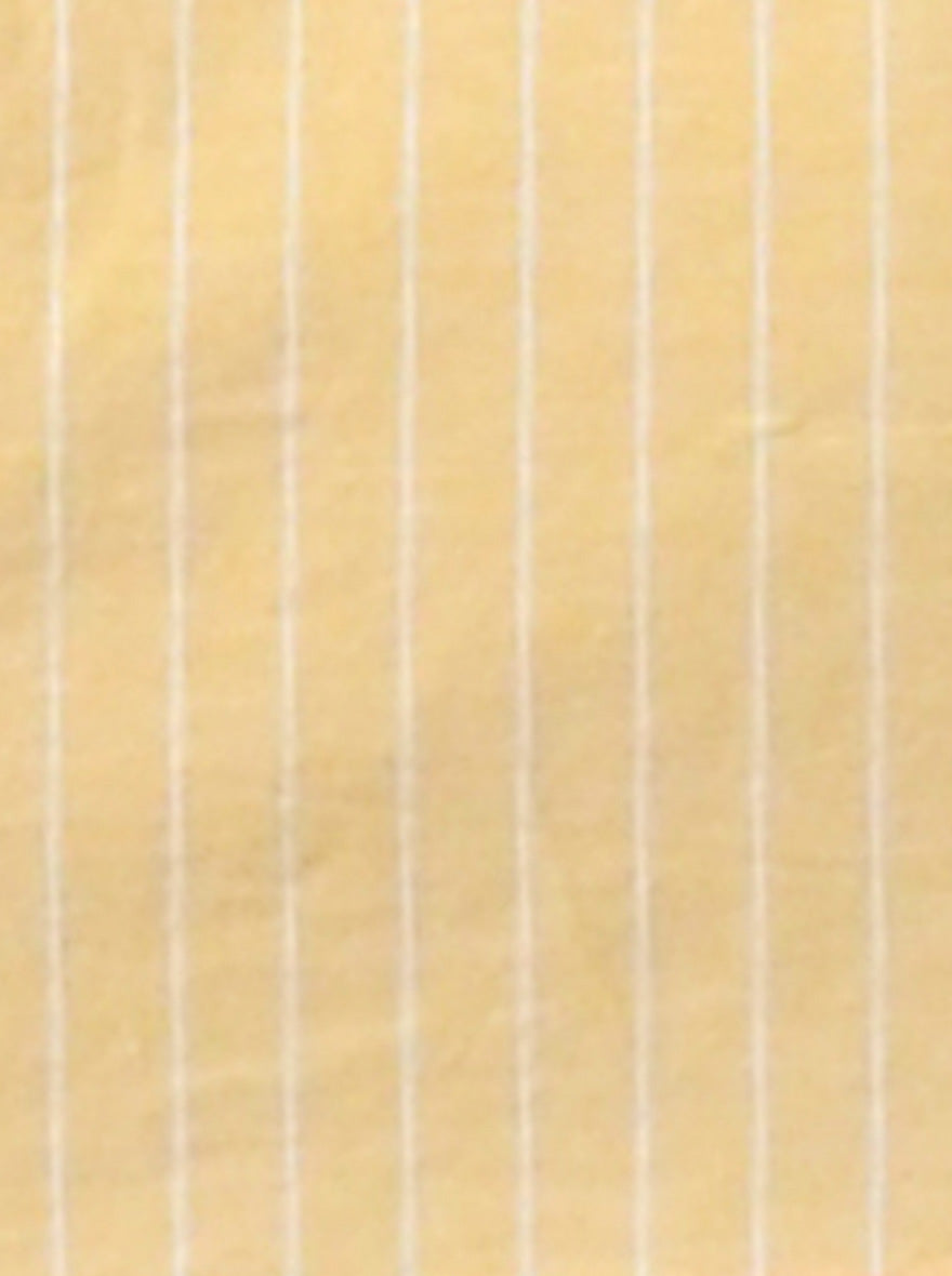 Corn Yellow Striped Slim Fit Casual Shirt | JB Sport