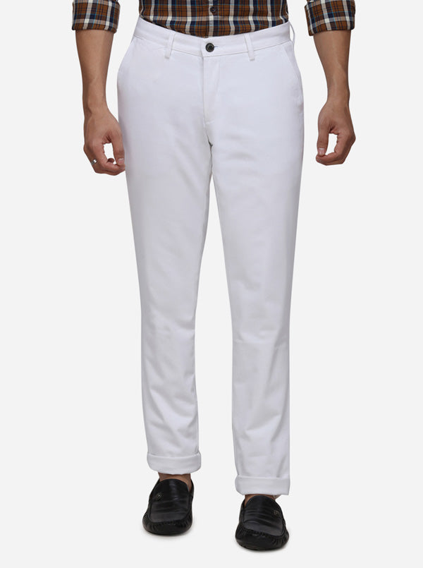 Off-White Solid Regular Fit Track Pants | JadeBlue