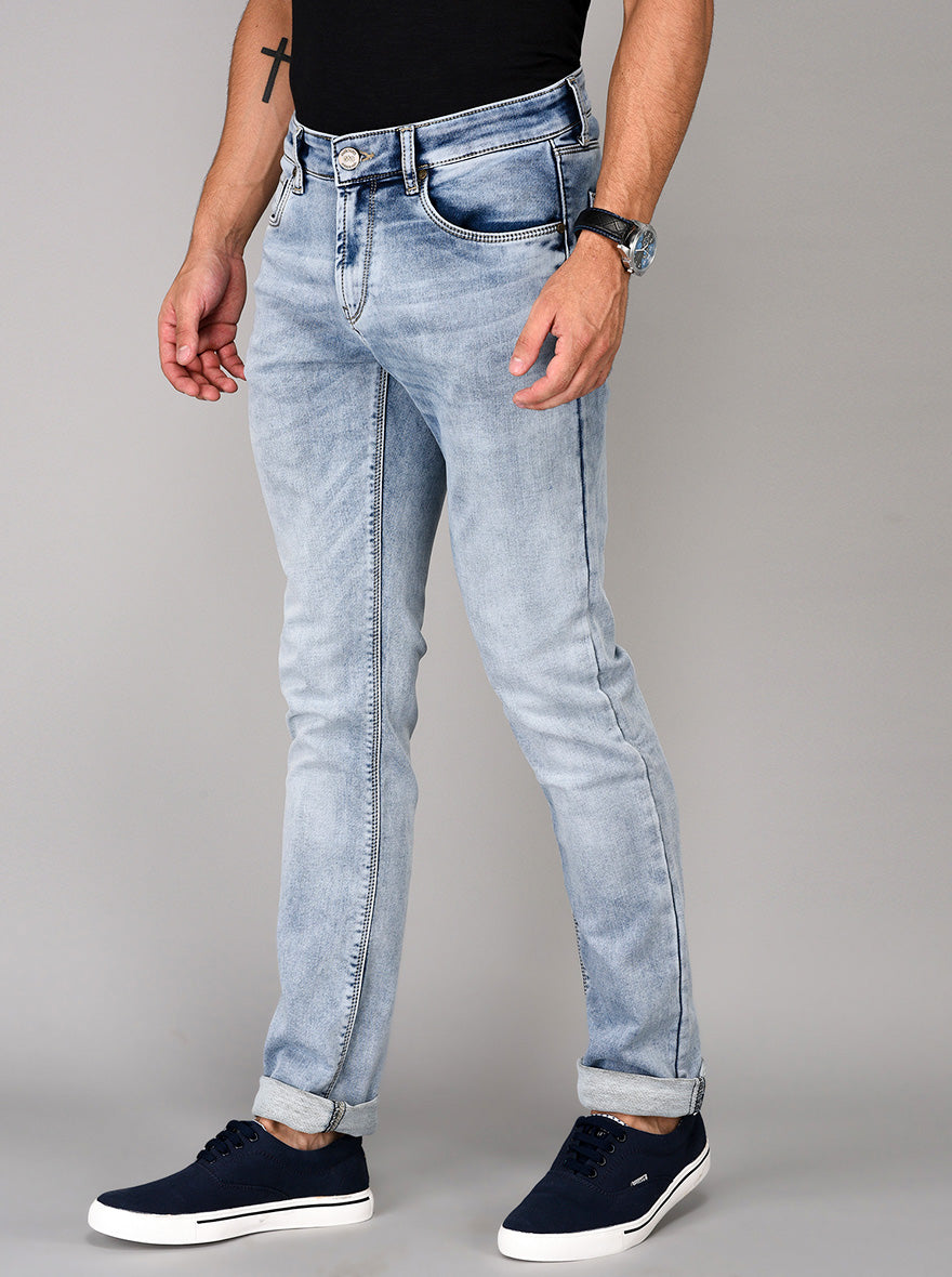 Light Blue Straight Fit Jeans | JB Sport