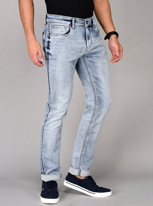 Light Blue Straight Fit Jeans | JB Sport