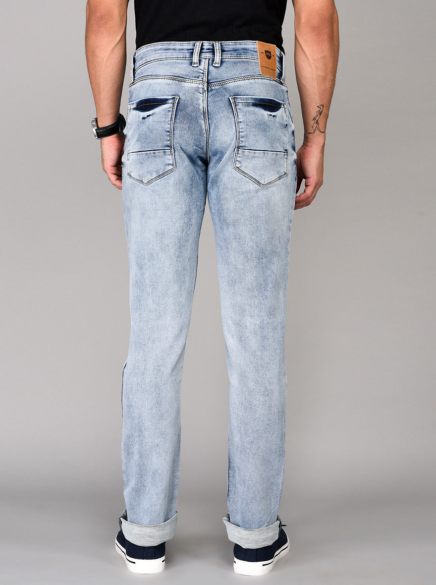 Light Blue Straight Fit Jeans | JB Sport