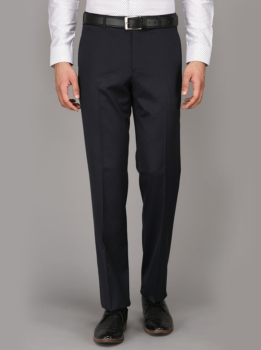 Navy Blue Slim Fit Formal Trouser