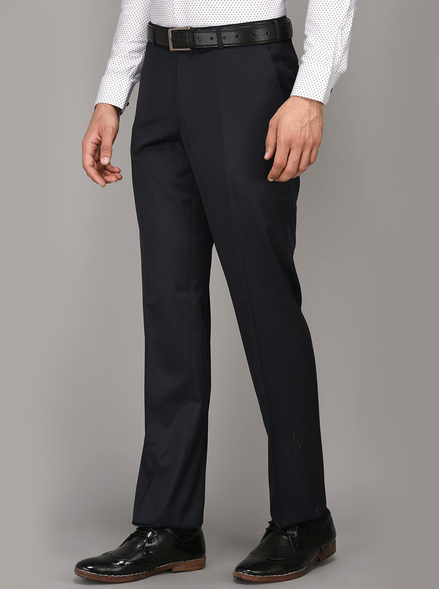 Navy Blue Slim Fit Formal Trouser