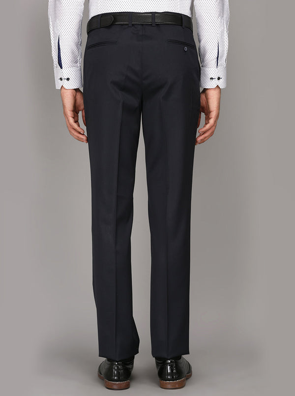 Navy Blue Slim Fit Formal Trouser