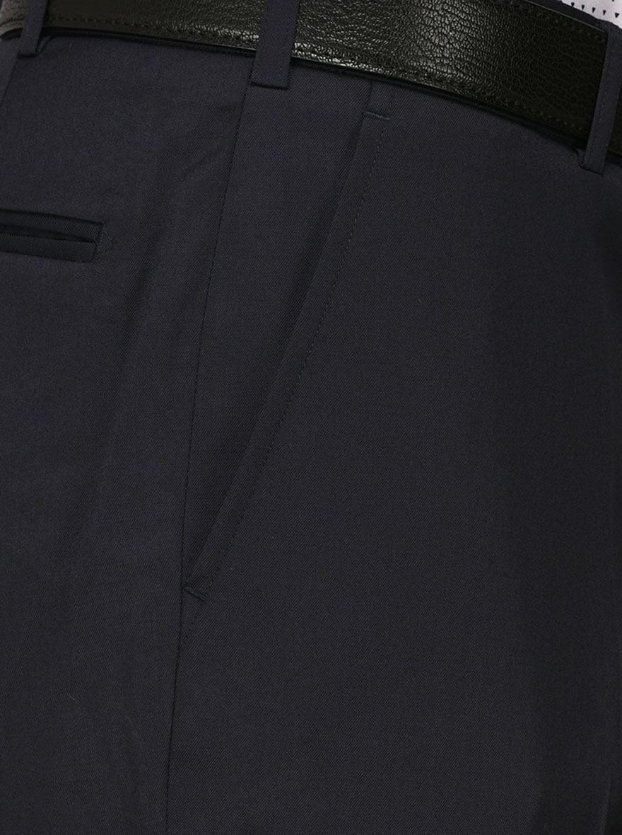 Navy Blue Slim Fit Formal Trouser