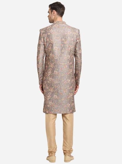 Grey & Pink Indowestern | Azania