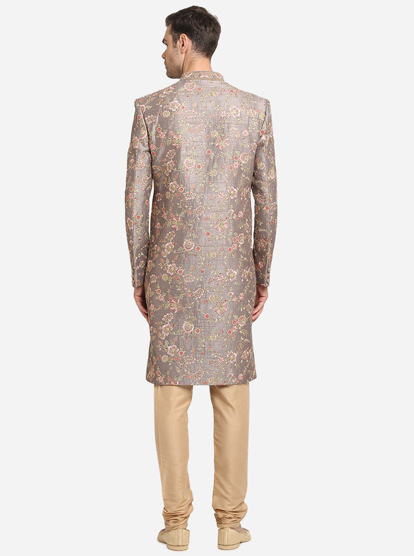 Grey & Pink Indowestern | Azania