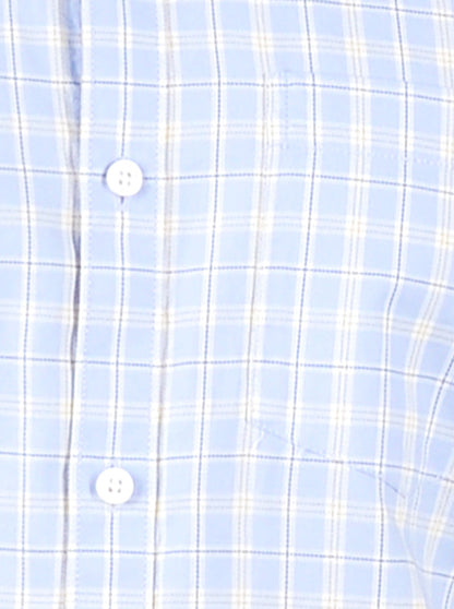 Lavender Luster Checked Slim Fit Casual Shirt | JB Sport