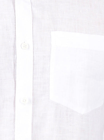 Snow White Solid Slim Fit Casual Shirt | JB Sport