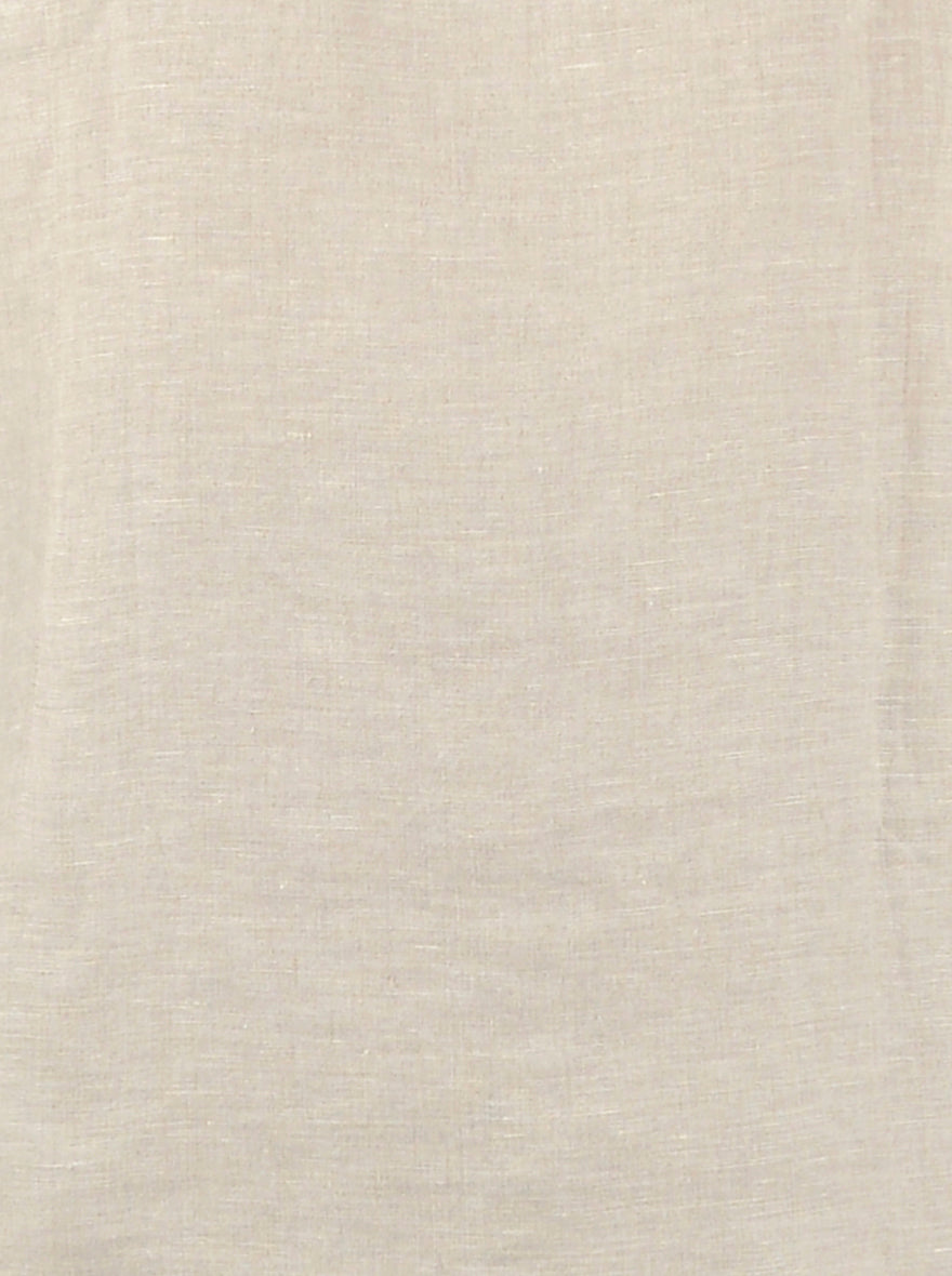 Cream Solid Slim Fit Casual Shirt | JB Sport