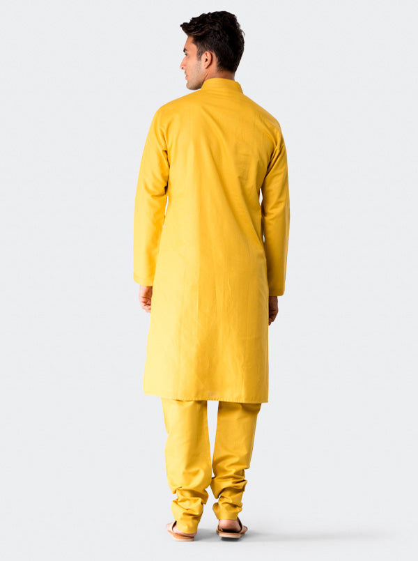 Yellow Striped Kurta Set