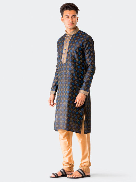 Black Printed Kurta Set