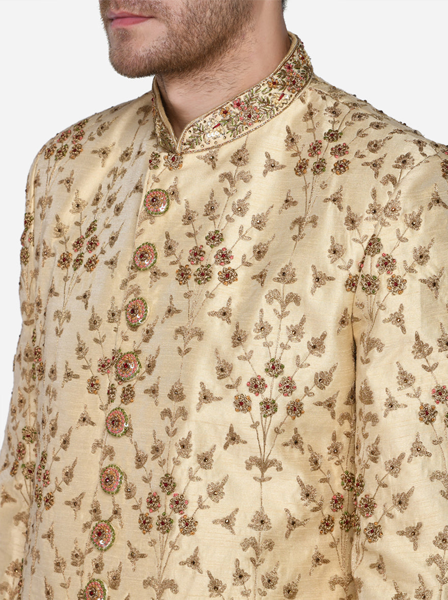 Golden Sherwani | Azania