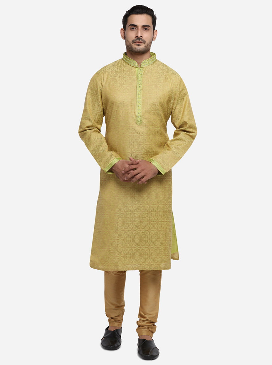 Golden & Green Kurta Set | Azania