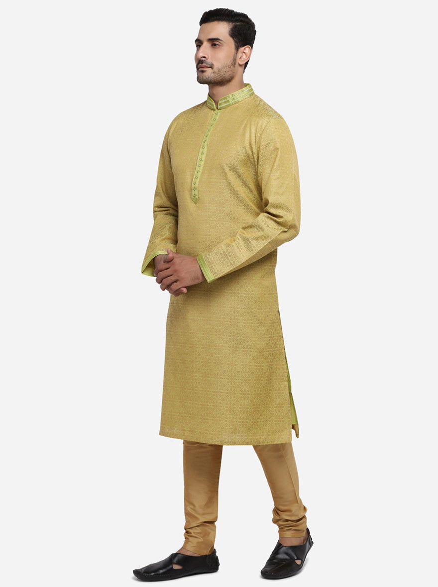 Golden & Green Kurta Set | Azania