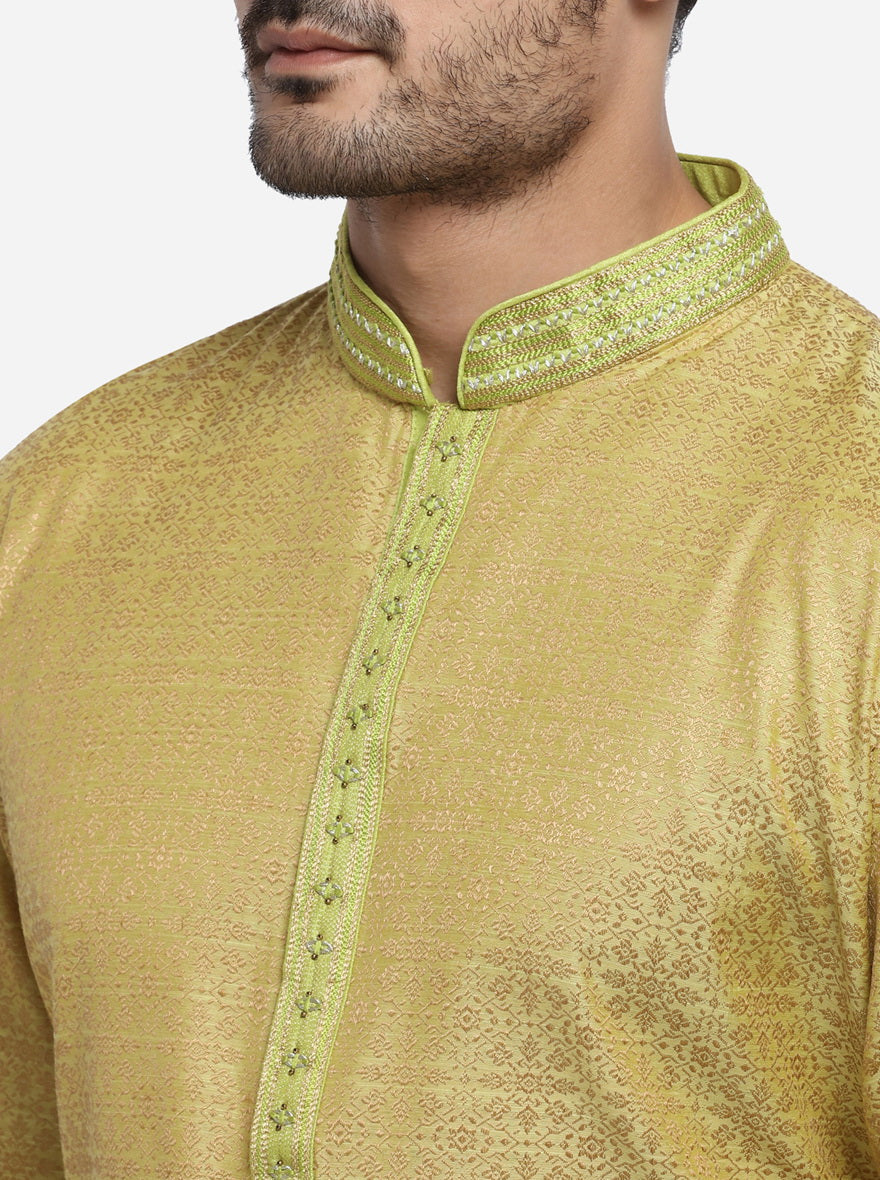 Golden & Green Kurta Set | Azania