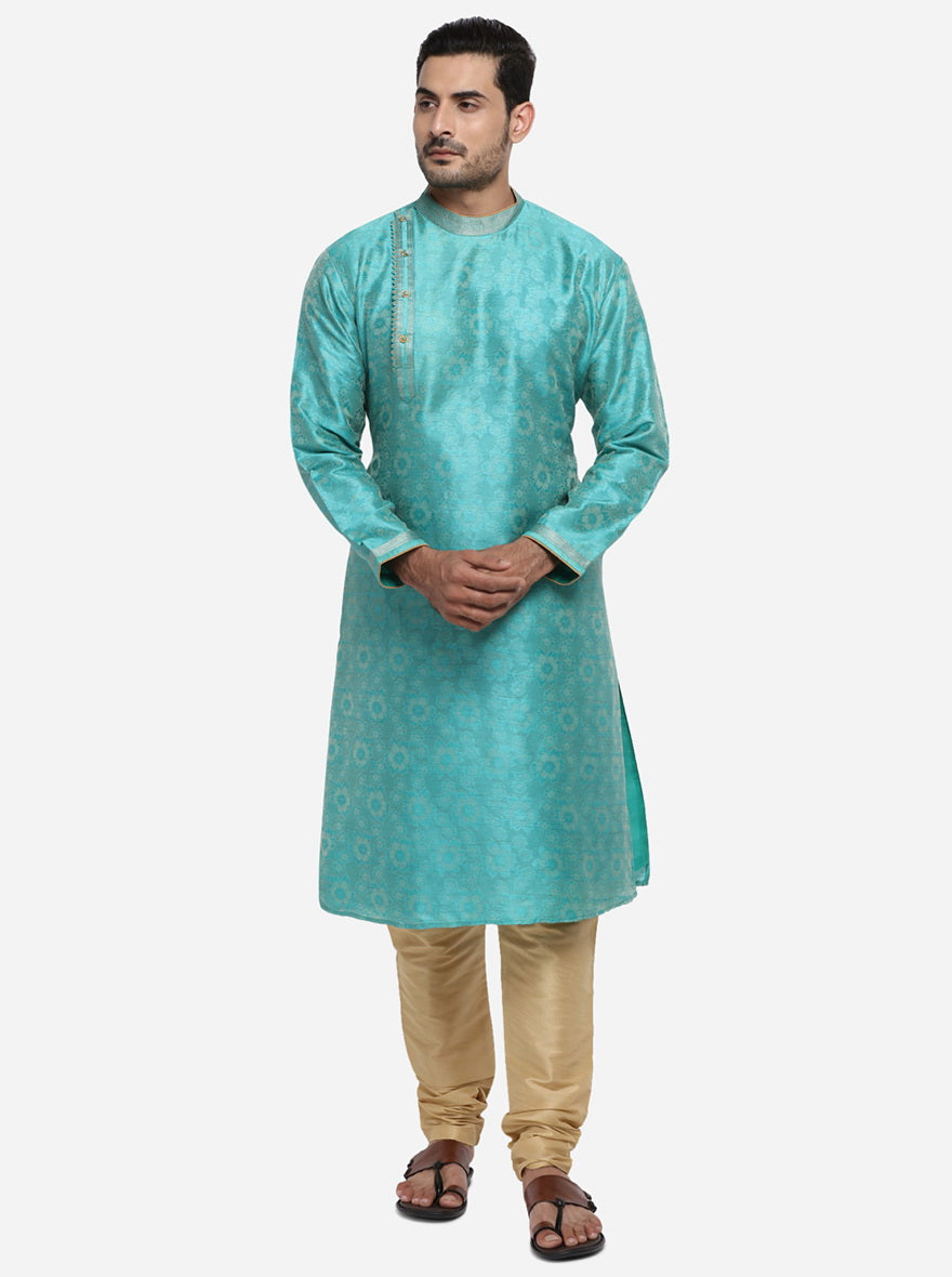 Turquoise Blue Kurta Set | Azania